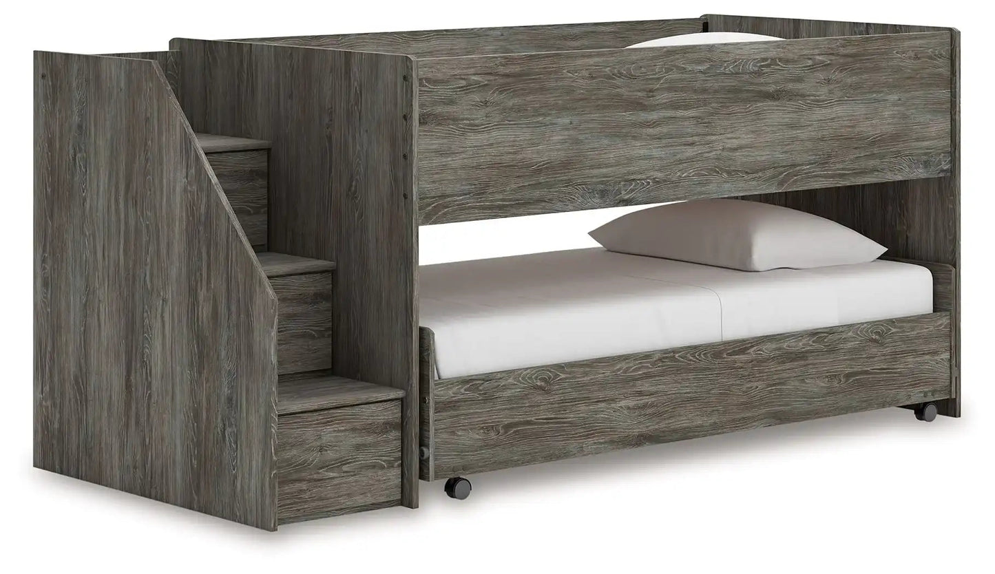Frandern - Twin Over Twin Loft Bed - Gray