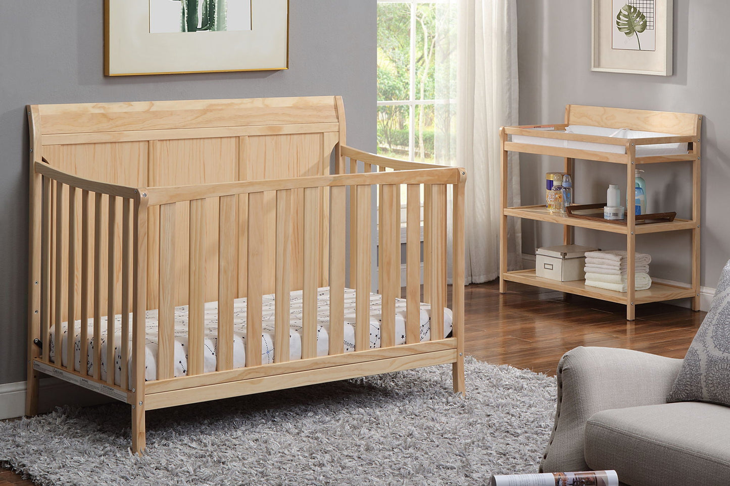Shailee - 4-in-1 Convertible Crib, Dark Brown