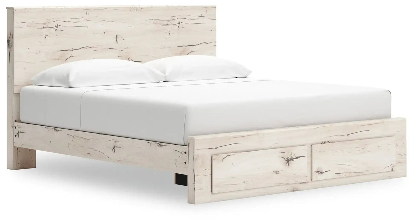 Lawroy - Panel Bed With Storage, Queen, Beige