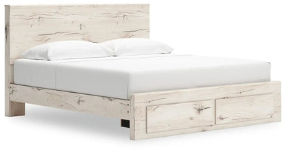 Lawroy - Panel Bed With Storage, Queen, Beige