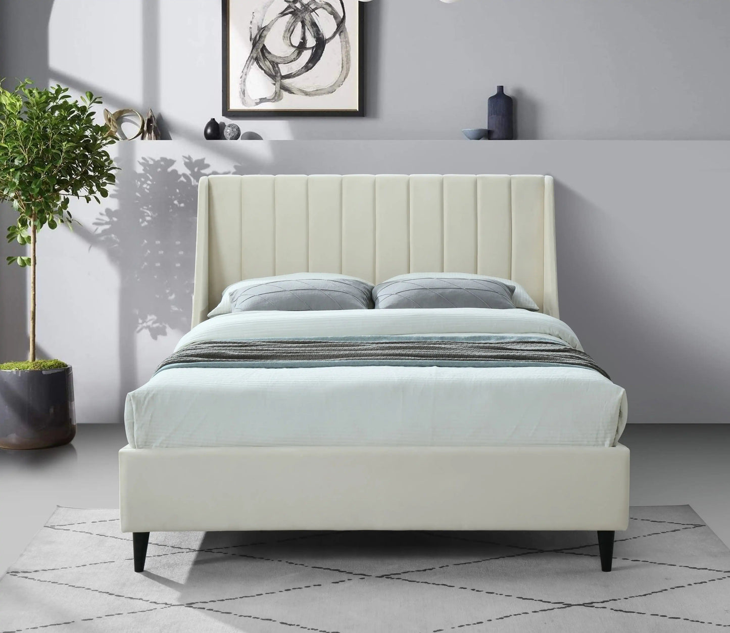 Eva - Velvet Bed, Twin, Green