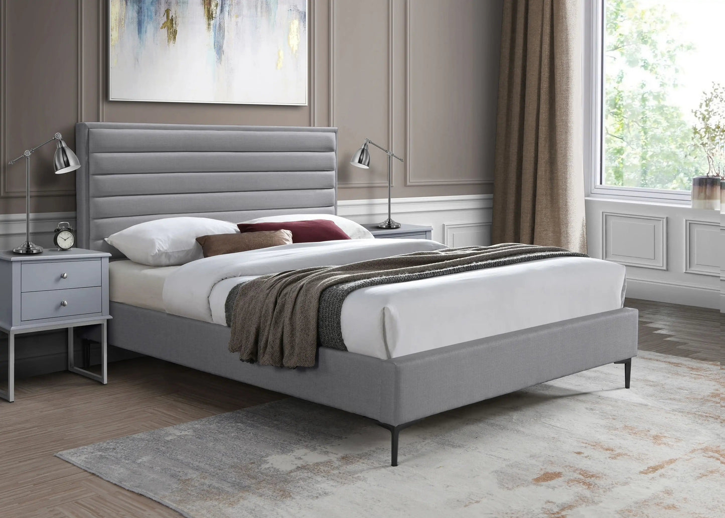 Hunter - Bed, Full, Beige
