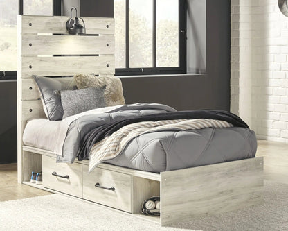 Cambeck - Panel Bed, Twin, Beige