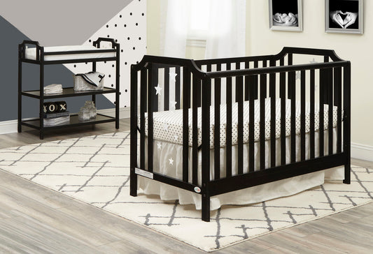 Celeste - 3-in-1 Convertible Island Crib, Black