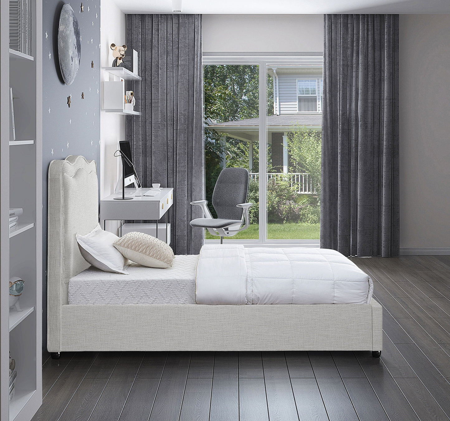 Felix - Bed, Full, Beige