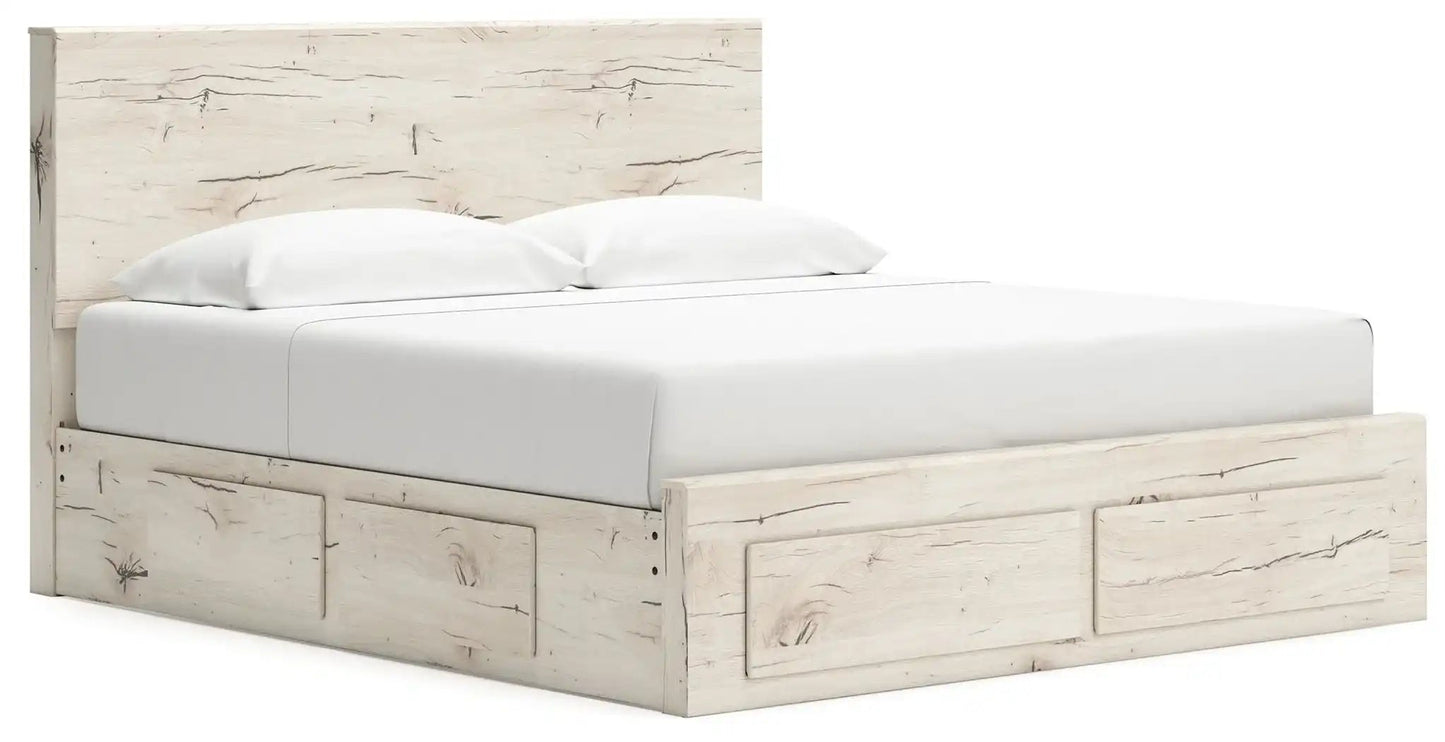 Lawroy - Panel Bed With Storage, Queen, Beige
