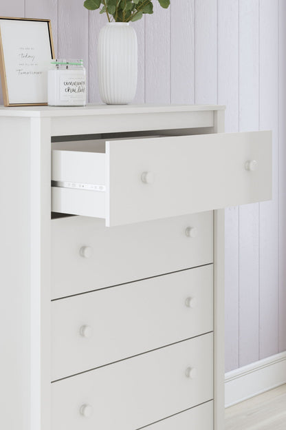 Hallityn - Five Drawer Chest - White