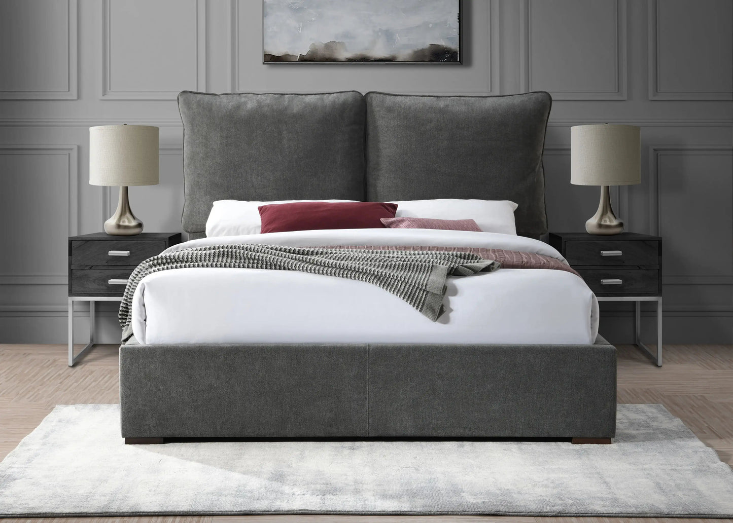 Misha - Bed, Full, Dark Gray