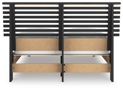 Danziar - Slat Panel Bed, King, Black