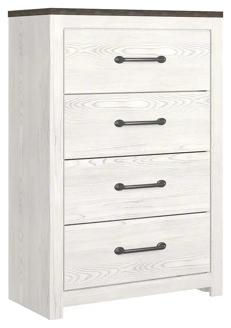 Gerridan - Four Drawer Chest - White / Gray