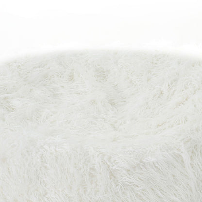 Mahin - Rounded 5 Foot Bean Bag Cozy Modern Design - White