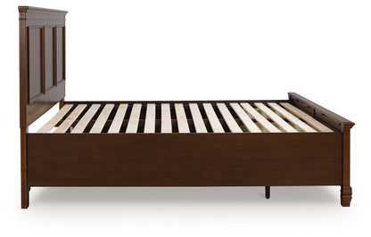 Danabrin - Panel Bed, Twin, Dark Brown