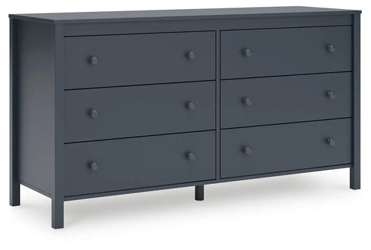 Simmenfort - Six Drawer Dresser - Navy Blue