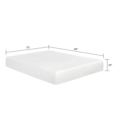 10 Plush Gel Memory Foam Mattress Bed With Cooling Technology, Aloe Vera Cover