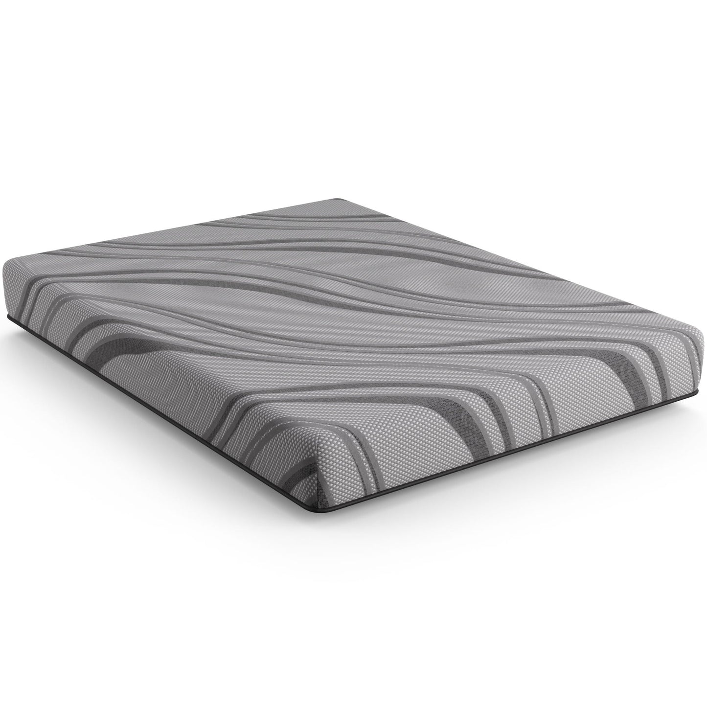 Bib Nl - 8 Pro Gel Foam Firm Mattress, Twin Long, Dark Gray