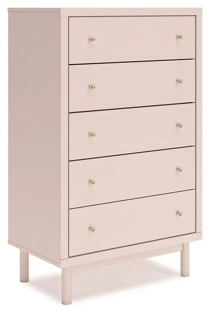 Wistenpine - Five Drawer Chest - Blush