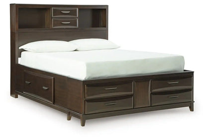 Vanmore - Storage Bed, Queen, Dark Brown