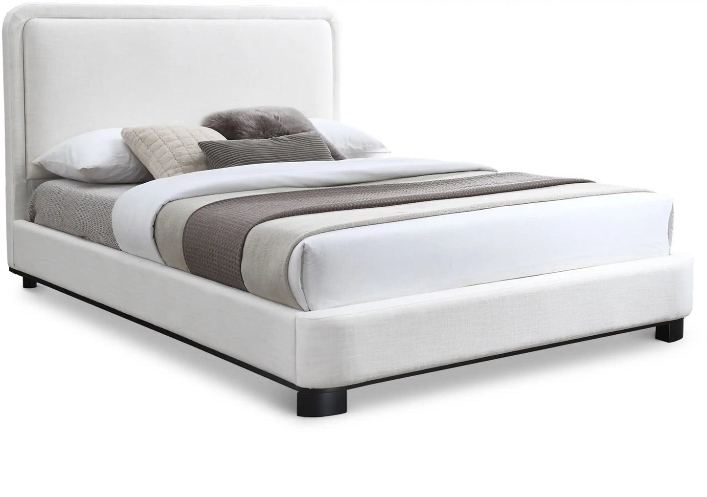 Nolita - Bed With Black Base, Full, White