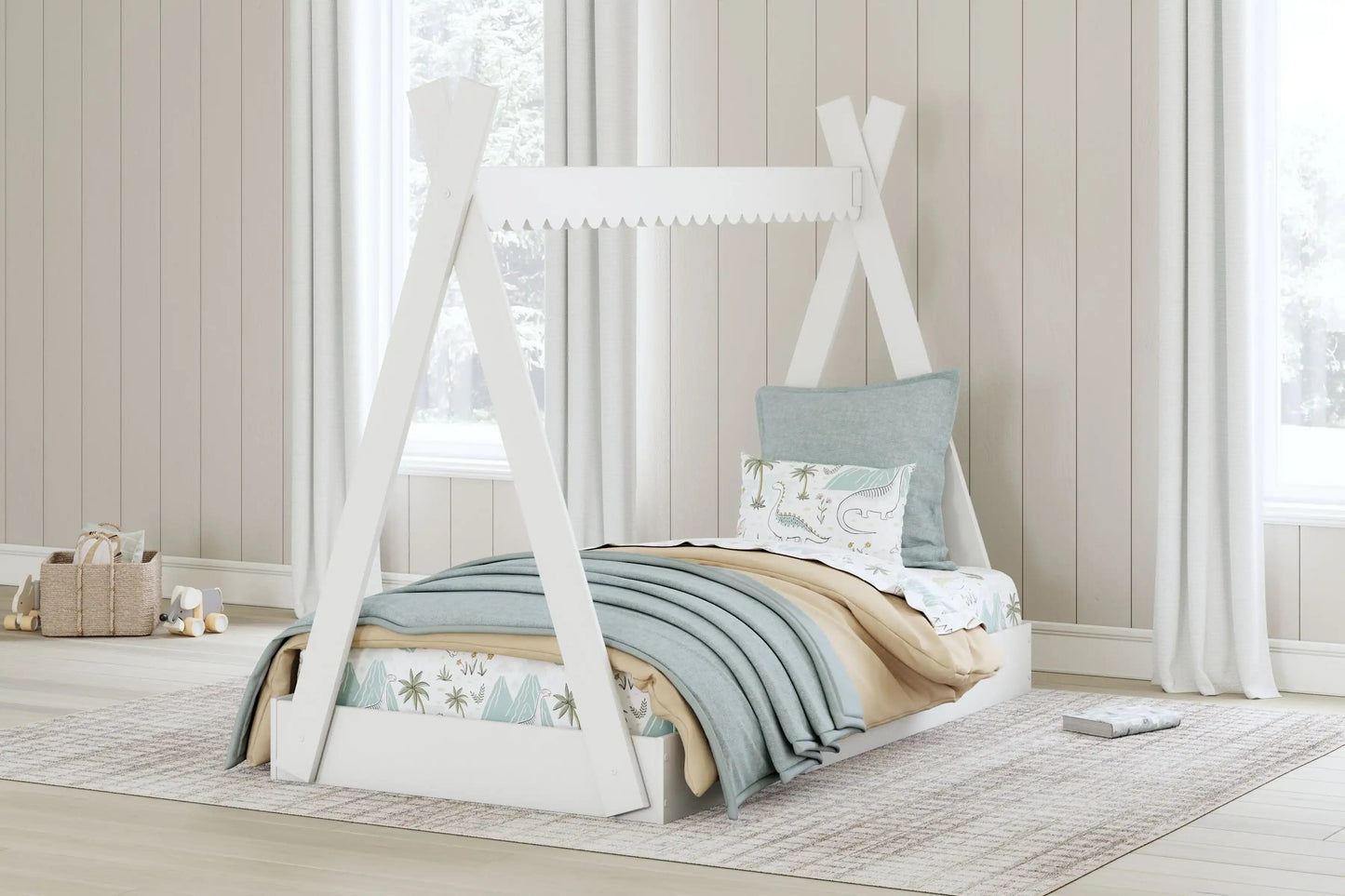 Hallityn - Tent Complete Bed In Box, Twin, White