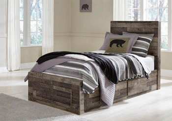 Derekson - Panel Bed, King, Dark Gray