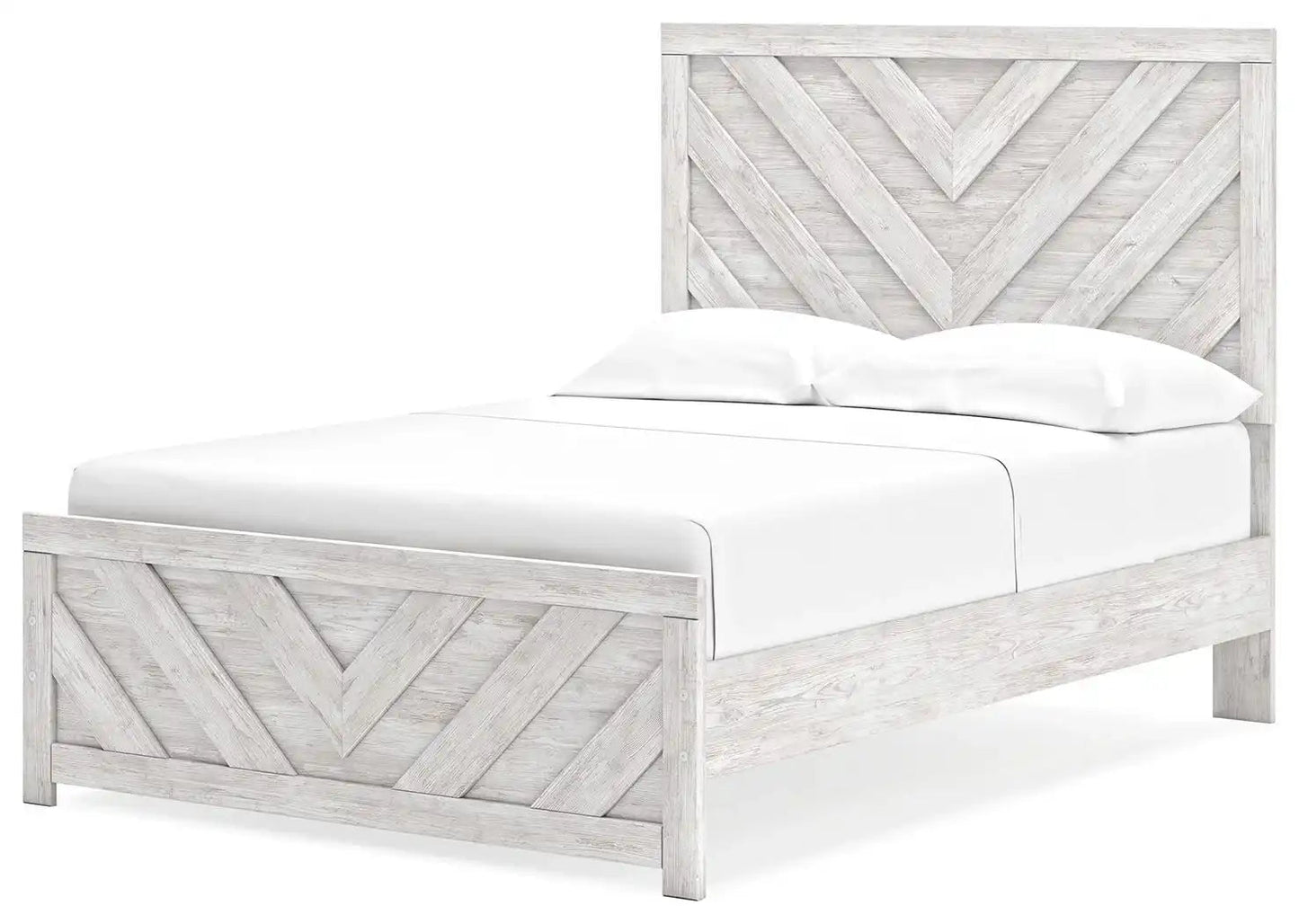 Cayboni - Panel Bed, Full, White