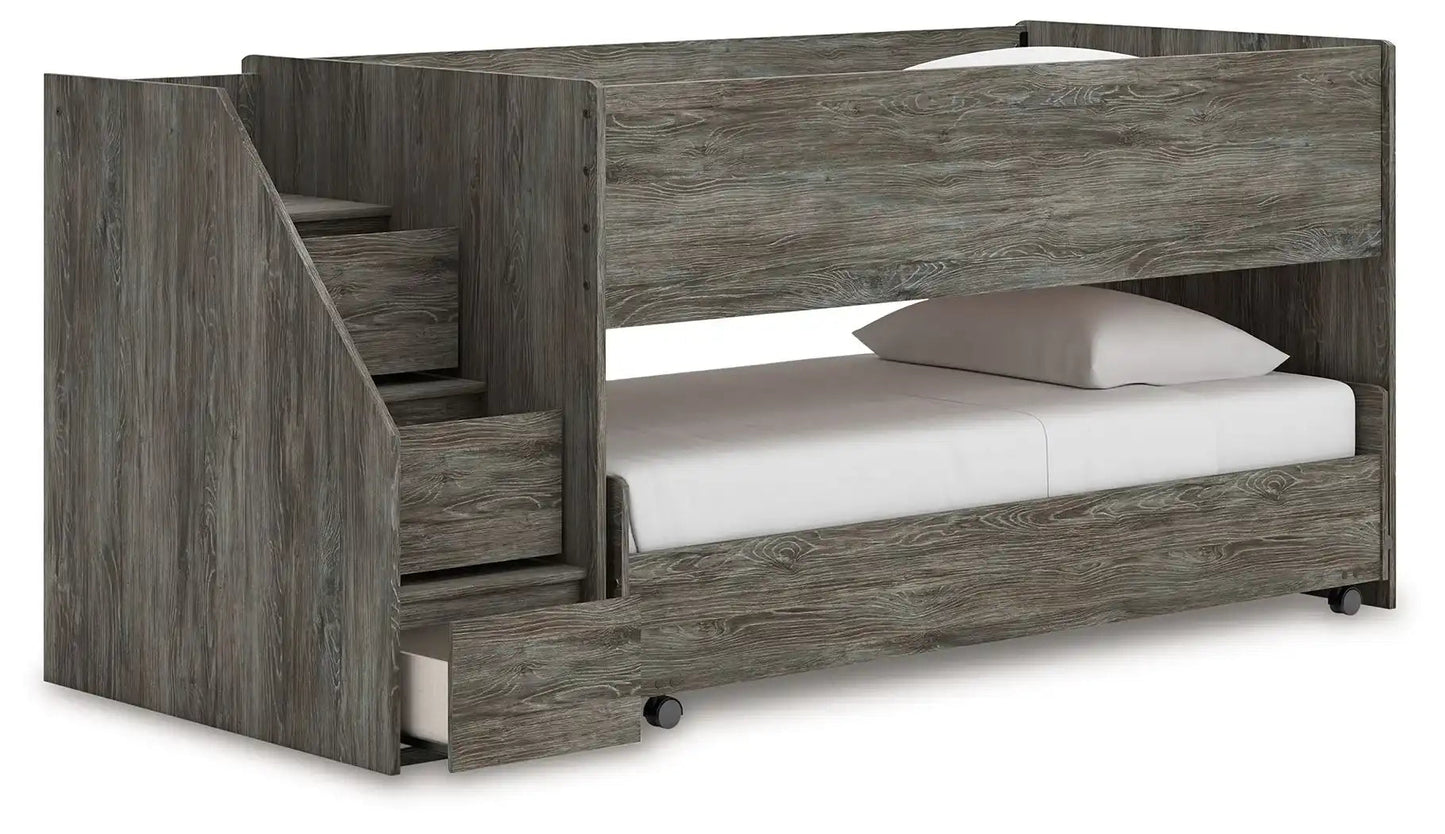 Frandern - Twin Over Twin Loft Bed - Gray