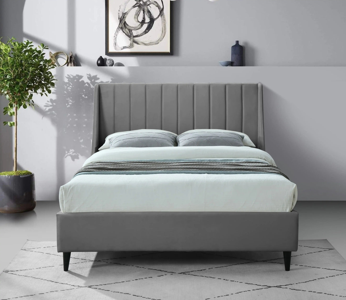 Eva - Velvet Bed, Twin, Green