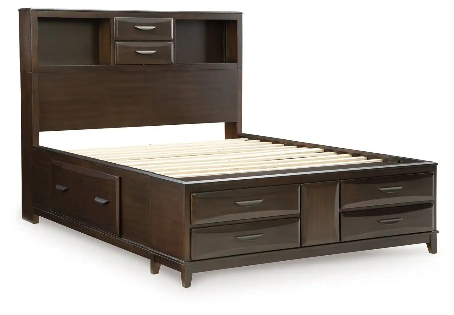 Vanmore - Storage Bed, Queen, Dark Brown