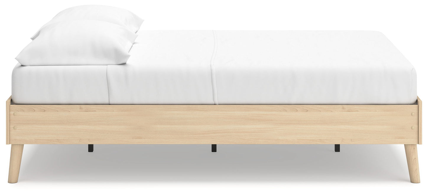 Cabinella - Platform Bed, Full, Beige