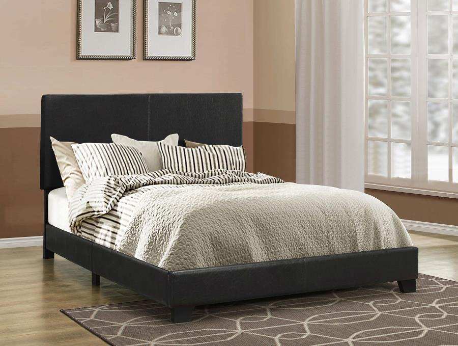 Dorian - Upholstered Panel Bed, Full, Black