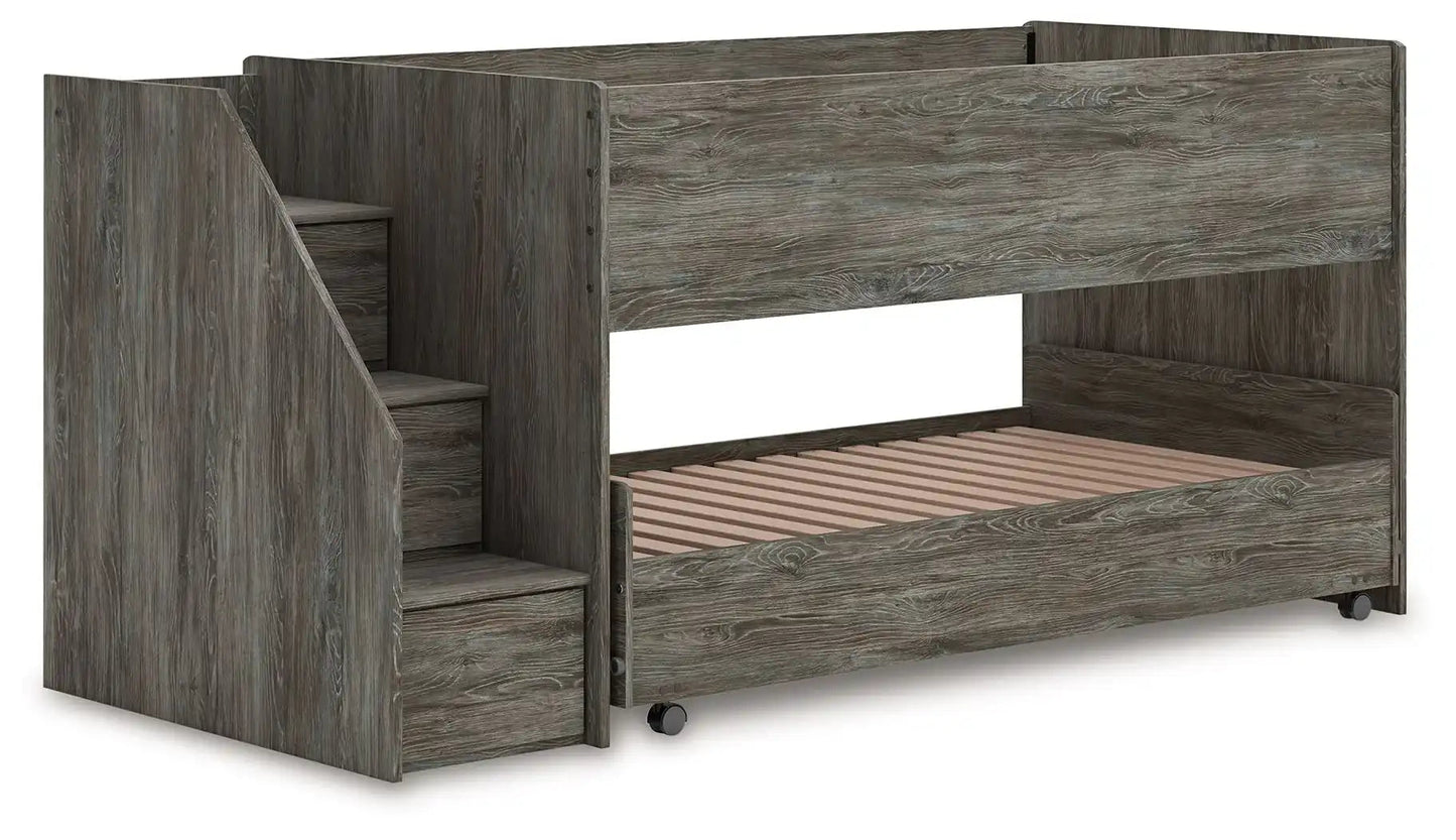 Frandern - Twin Over Twin Loft Bed - Gray