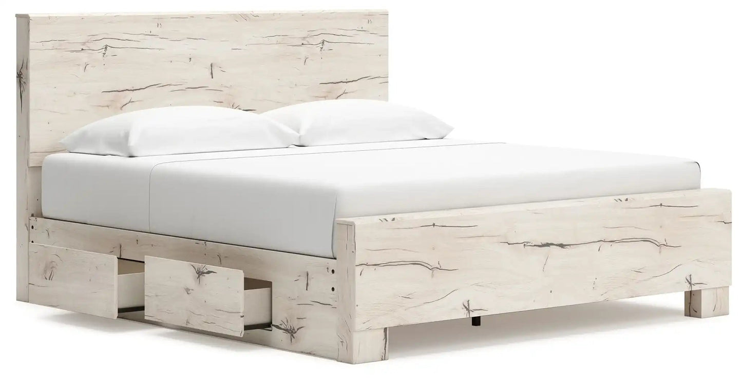 Lawroy - Panel Bed With Storage, Queen, Beige