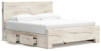 Lawroy - Panel Bed With Storage, Queen, Beige